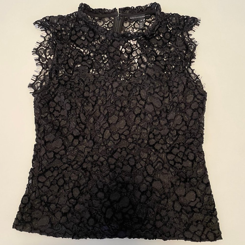 WHBM Sleeveless Lace Top